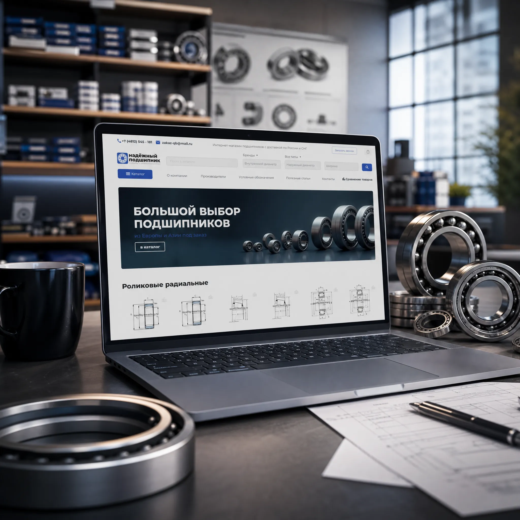 Online bearings store with delivery across Russia and CIS countries